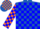 Silk - Royal blue & orange halves, white 'RC', orange & blue blocks on sleeve