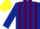 Silk - Dark blue and maroon stripes, yellow cap