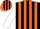 Silk - BLACK & ORANGE STRIPES, white sleeves, black & orange striped cap