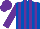 Silk - ROYAL BLUE & PURPLE STRIPES, purple sleeves & cap