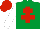 Silk - EMERALD GREEN, red Cross of Lorraine, white sleeves, red cap