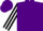 Silk - Purple, Lime Bullseye, Black and White Striped Sleeves