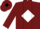 Silk - Burgundy, white diamond stripe on front, black 'T' on white diamond on b