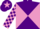 Silk - Purple and Mauve diabolo, checked sleeves, Purple cap, Mauve star