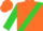 Silk - Orange, Lime Green Sash, NJ and FL, Lime Green Bars on Sleeves, Orange Cap