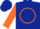 Silk - Dark Blue, Orange Circle and 'SS', Orange sleeves