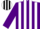 Silk - Purple, yellow side panels, black & white checked stripes, purple sle