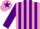 Silk - Mauve and Purple stripes, Purple sleeves, Mauve cap, Purple star