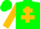 Silk - GREEN, gold cross of lorraine, gold sleeves, green cap