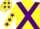 Silk - Yellow, Purple cross belts, Yellow sleeves, Purple stars and stars on cap