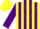 Silk - Yellow, purple 'pdq', purple side panels, yellow chevron on purple sl
