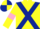 Silk - Yellow, Dark Blue cross belts, Yellow sleeves, Pink armlets, Yellow and Dark Blue quartered cap