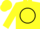 Silk - Yellow, black horse emblem on front, black circle