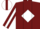 Silk - Burgundy, white diamond stripe on front, black