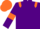 Silk - Purple, Orange epaulets, armlets and cap
