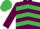 Silk - Maroon and Emerald Green chevrons, Maroon sleeves, Emerald Green cap