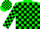 Silk - Green, Black Blocks