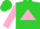 Silk - Lime Green, Pink Triangle, Lime Green 'A', Pink Bars on Sleeves