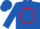 Silk - Royal Blue, White 'TA', Red Circle on White S