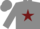 Silk - Grey, Burgundy Star, Burgundy Star on Grey Cap