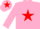 Silk - Pink, Red star and star on cap