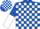 Silk - Royal Blue, White Blocks, Royal Blue and White Halved Sleeves