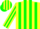Silk - Yellow, Green Stripes, Yellow and Green Half S