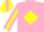 Silk - Navy, pink & yellow diamond hoop, pink & yellow diamond stripe