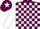 Silk - Maroon and White check, White sleeves, White star on cap