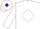 Silk - White, purple 'DLH' on front, purple diamond bar on back, white diamond b