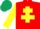 Silk - Red, Yellow Cross of Lorraine and sleeves, Dark Green cap