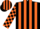 Silk - Black and Orange stripes, checked sleeves, striped cap