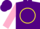 Silk - Purple, pink & yellow Circle, black S M, pink sleeves, y