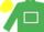 Silk - EMERALD GREEN, white hollow box, yellow cap