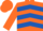 Silk - Orange, Royal Blue chevrons, Orange sleeves and cap