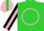 Silk - Lime green, pink Circle, black K, black sleeves, pink stripe & cu
