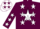 Silk - Maroon, white star, maroon J M, white stars