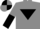 Silk - GREY, black inverted triangle, halved sleeves, quartered cap