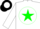 Silk - White, black 'T&L', black star on green disc, b