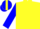 Silk - Yellow, blue & black graph emblem on back, yellow stripe on blue sleeves