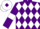 Silk - Purple and White diamonds, Purple sleeves, White armlets, White cap, Purple diamond