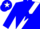 Silk - Blue, White Sash, White 'B' in White Horseshoe on Back, Blue Star Str