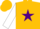 Silk - Gold, Gold 'RM' on Purple Star, White Sleeves