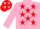 Silk - Pink, Red stars and cap