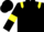 Silk - Black, Yellow epaulettes and armlets, Black cap