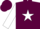 Silk - Maroon, white star, maroon J M, white star sleeves