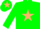 Silk - Green, Beige star, Green sleeves, Green cap, Beige star