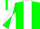 Silk - Green, White Panel, Green & White Diagonal Quartered Sleeves, G
