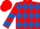 Silk - Red and royal blue diamonds, chevrons on sleeves