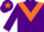 Silk - Purple, Orange chevron and star on cap